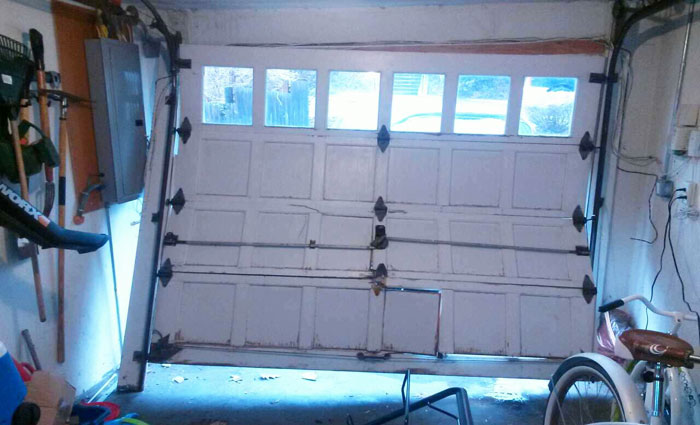 Broken garage door Bayside